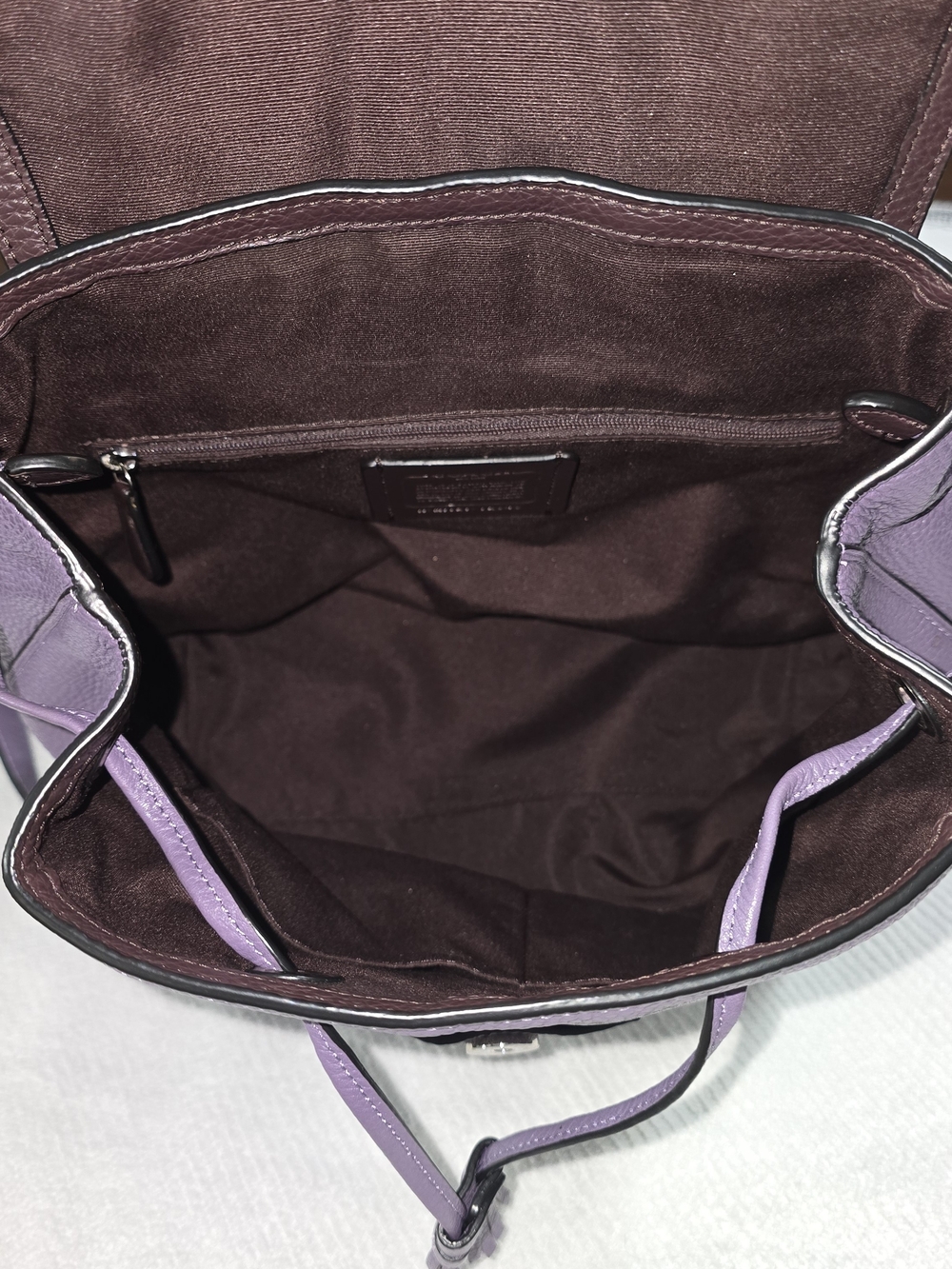 Coach Lavender Pebbled Leather Backpack - Picture 6 of 6